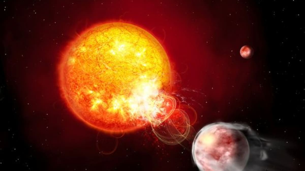 Alien planet lashed by huge flares from its ‘angry beast’ star