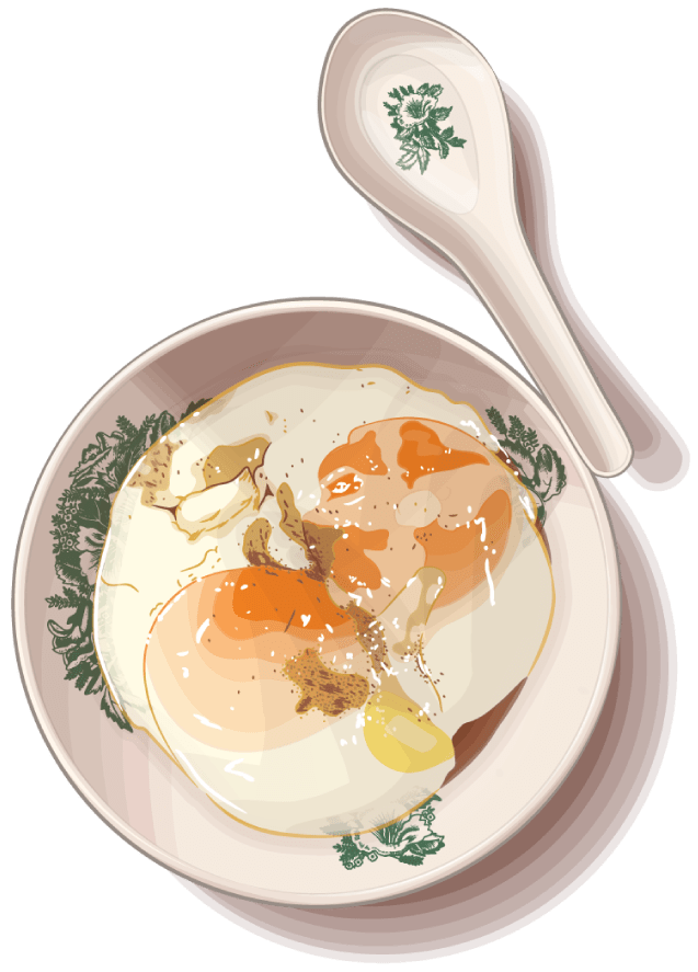 half boiled egg