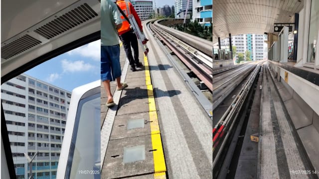 武吉班让轻轨瘫痪近两小时  乘客大热天走高架桥疏散