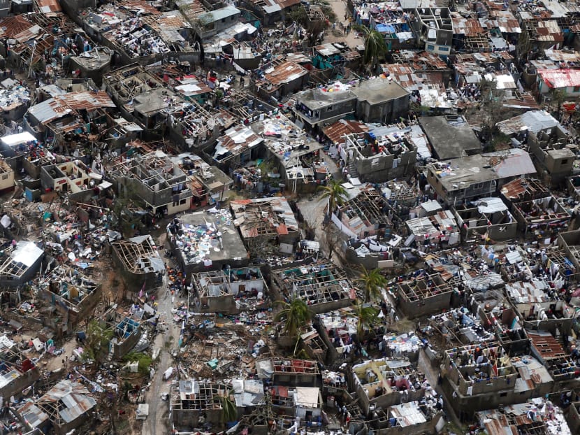 A view of destroyed houses caused by Hurricane Matthew. Reuters file photo.