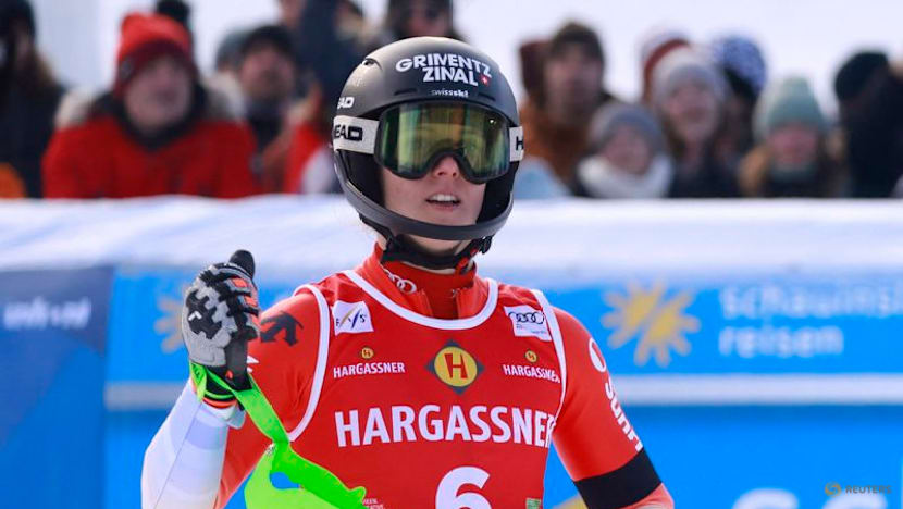 Alpine Skiing-Rast ends Shiffrin's season-long slalom winning streak
