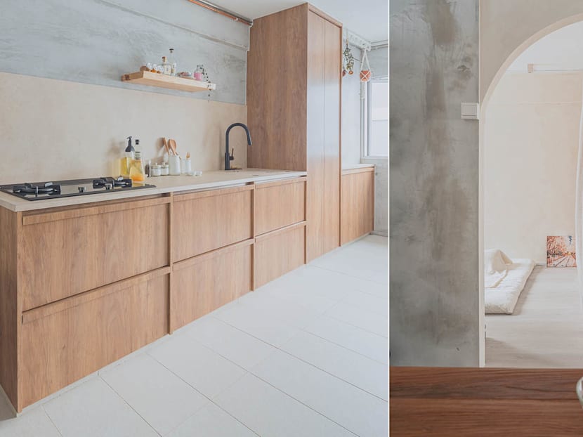 Before & After: A 3-Room Flat&rsquo;s $50K Renovation Transformed It Into A Minimal Wabi-Sabi Home