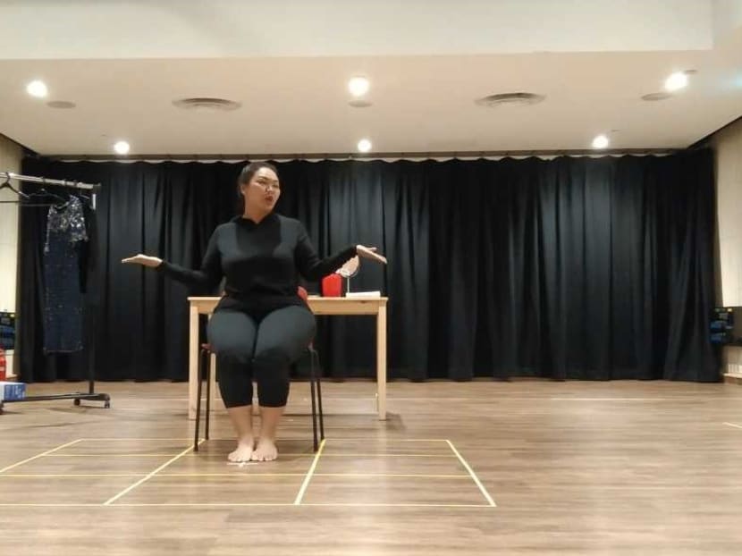 Rehearsals are underway for local theatre company Wild Rice’s “An Actress Prepares”, featuring Siti Khalijah Zainal (pictured). The show, to run from Nov 4 to 22, 2020, will be staged under safety measures issued by the National Arts Council on Oct 28, 2020. Rehearsals are underway for local theatre company Wild Rice’s “An Actress Prepares”, featuring Siti Khalijah Zainal (pictured). The show, to run from Nov 4 to 22, 2020, will be staged under safety measures issued by the National Arts Council on Oct 28, 2020.