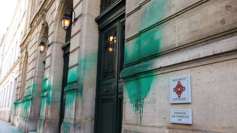 Paris Holocaust memorial, synagogues hit with paint Paris Holocaust memorial, synagogues hit with paint
