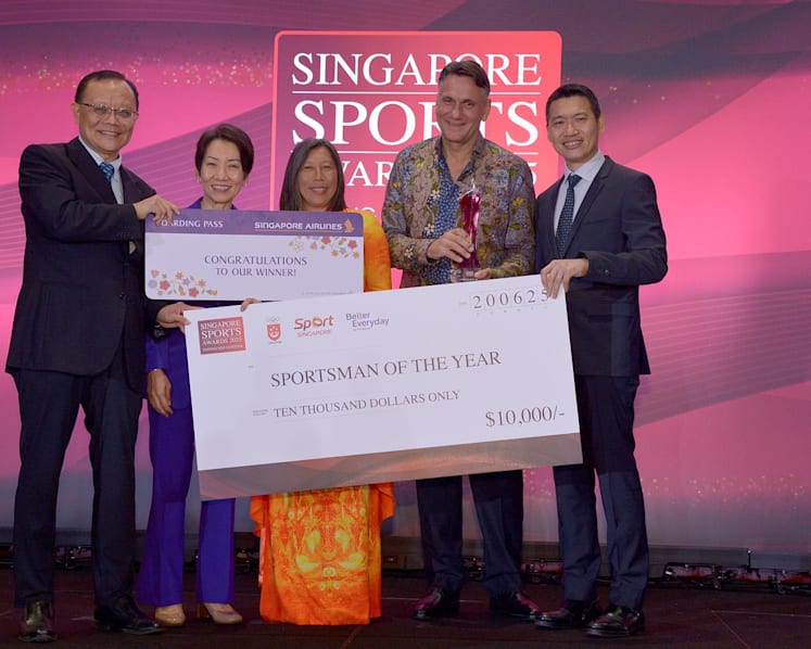Singapore kitefoiler Max Maeder wins Sportsman of the Year for the first time