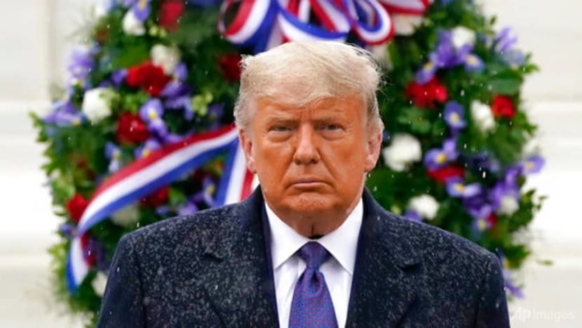 Trump's silent public outing belies White House in tumult   