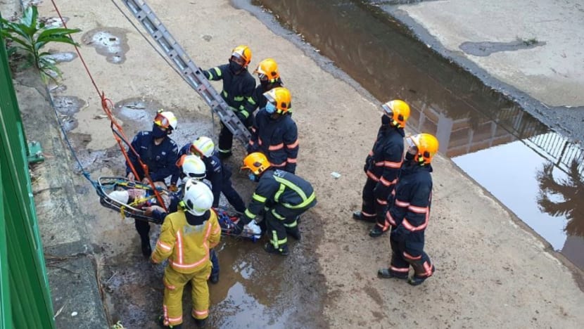 Woman found face down at bottom of canal in Bukit Panjang, now in hospital