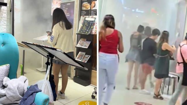 武吉士街美甲店起火 公众及时灭火防扩散  