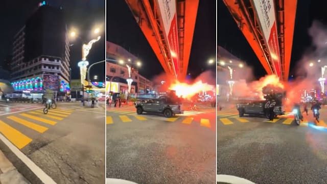  吉隆坡街头骑士集体炫技 警方展开调查