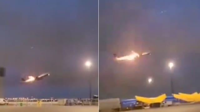客机起飞后喷火？ 加拿大航空：是燃料不是失火