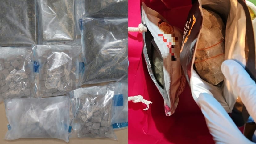 Drugs worth S$473,000 seized by CNB; man and woman arrested Drugs worth S$473,000 seized by CNB; man and woman arrested