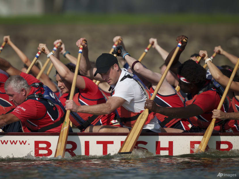 Prince William goes dragon boating in Singapore ahead of Earthshot Prize ceremony