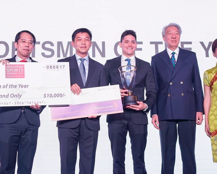 Joseph Schooling wins Sportsman of the Year at Singapore Sports Awards 2017