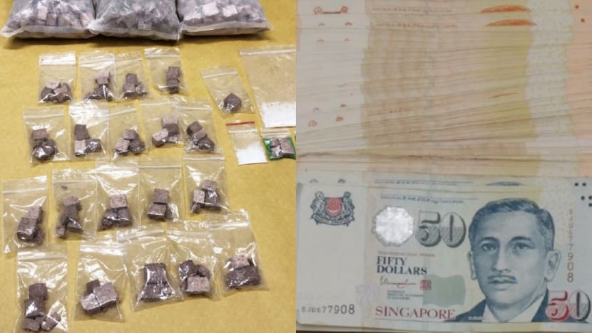 Two Singaporeans nabbed in Woodlands, close to 1.6kg of heroin seized