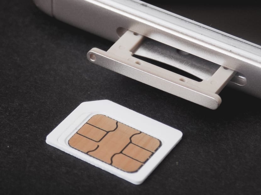 A stock photo of a mobile phone SIM card.