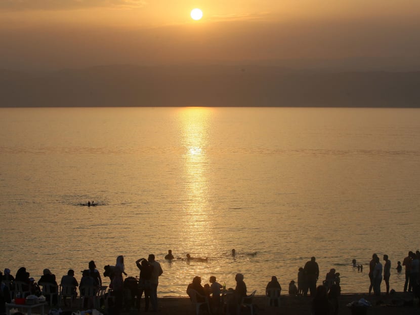 The Dead Sea, a salt lake bordering Israel, the West Bank and Jordan. The Red Sea-Dead Sea project will involve building a canal to bring the waters of the Red Sea into the Dead Sea. Prime Minister Lee Hsien Loong believes that Singapore companies could potentially play a role in the project. Photo: AFP