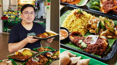 M’sian Chinese Hawker Sells Unique Fusion Biryani With BBQ Seafood In Pasir Ris