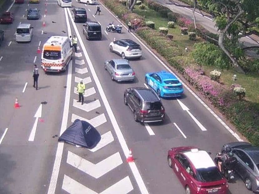 The man was heading towards Changi Airport on Sept 16, 2023, when his motorcycle skidded, the police said.