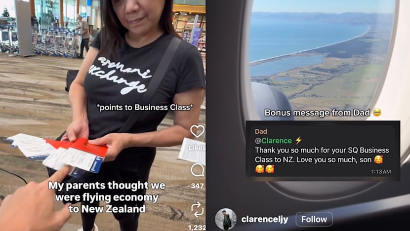 Man Spent $15K On Singapore Airlines Business Class Tickets For His Parents & Grandma As A Surprise