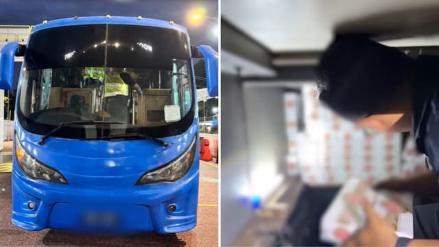 改装巴士暗藏逾2800条漏税香烟 在兀兰关卡被识破