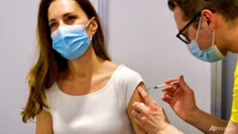 Duchess of Cambridge 'hugely grateful' for 1st vaccine dose