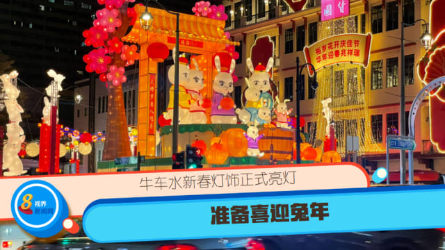 【直播】牛车水新春灯饰正式亮灯 准备喜迎兔年