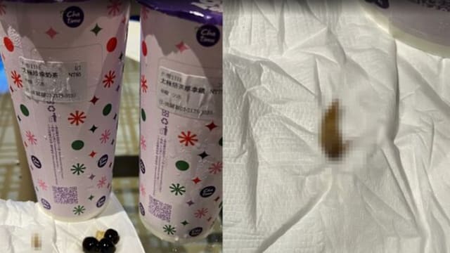 珍珠奶茶吸出整只蟑螂 知名奶茶店全台门市暂停营业一天