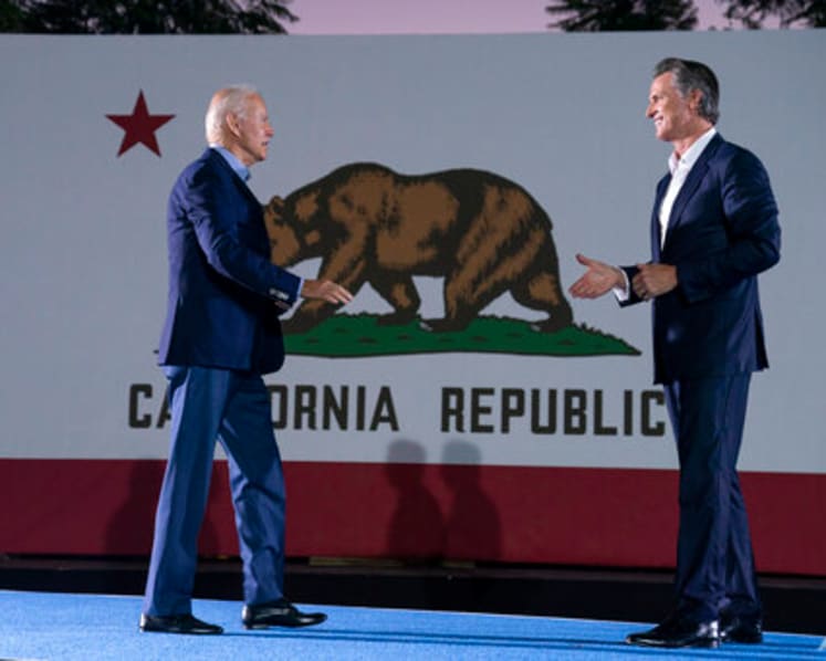 Biden makes push for California's Newsom as recall nears end