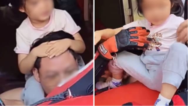 父爱如山！父亲洪水中扛女儿获救 孩子衣衫滴水未沾