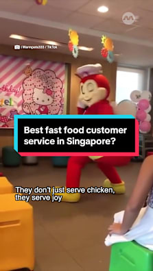 Which fast food chain has the best customer service in Singapore? #8dayssg #8dayssgtrending #mcdonald #jollibee #fypsg 