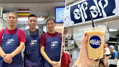 Hawker, 62, Sells Kopi & Kaya Toast Alongside Millennial Son’s Cold Brew & Cheesecake At Same Stall