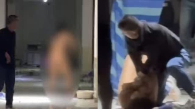 内蒙古女子全身赤裸夜闯男生宿舍打砸大闹