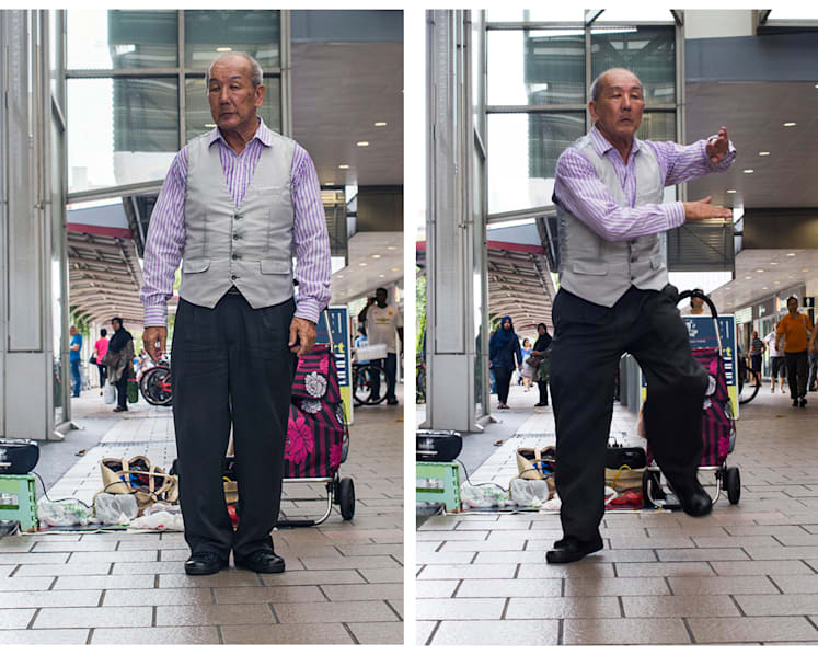 At 73, grandpa dances for a workout