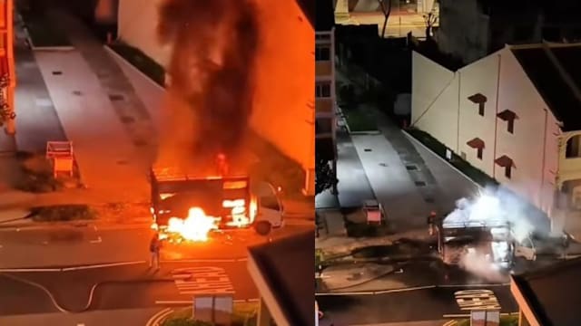 跑马埔路罗厘凌晨起火 无人受伤