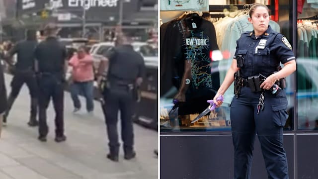 纽约时报广场砍人案一死一伤 嫌犯被警方开枪击毙