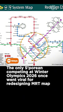 Before his Winter Olympics dreams, Faz Baisha once had a vision for a cleaner, redesigned MRT map, which was a hit among netizens #8dayssg #8dayssglocalent #faizbasha #mrt #trainmap 