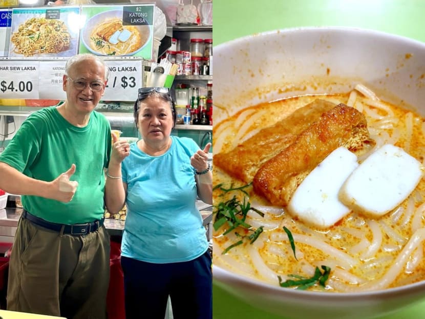 Former manager becomes a hawker after getting retrenched, now selling S$2 laksa in Chinatown