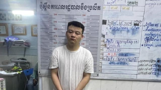 疑不满保安全劝阻吸烟 中国男子涉鸣枪遭柬警逮捕