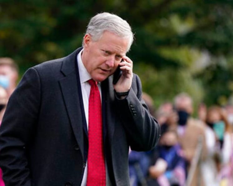 Trump's chief of staff Meadows diagnosed with COVID-19