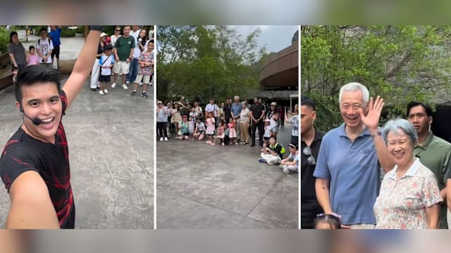 李资政夫妇“隐身”动物园人群中 惊喜入镜视频疯传