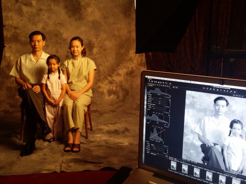 Ms Nicole Seah (right) as Mei, the wife of Mr Qi Yuwu’s (left) character in the SG50 film 1965. Photo: Blue3 Pictures/mm2 Entertainment
