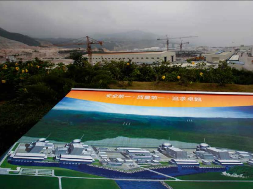 Artist's impression of Taishan Nuclear Power Plant, on a viewing platform overlooking the construciton site in Guangdong. Photo: Reuters