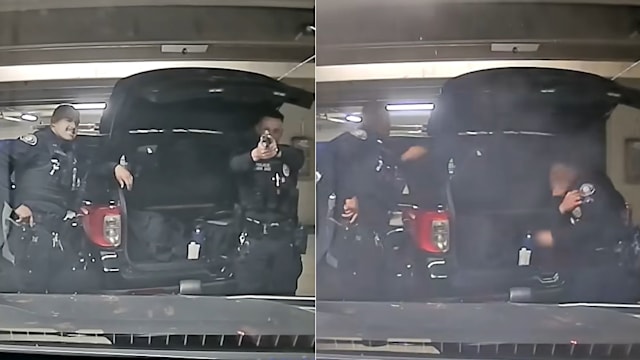 疑玩闹时不慎擦枪走火 美国警员误伤同僚遭解雇