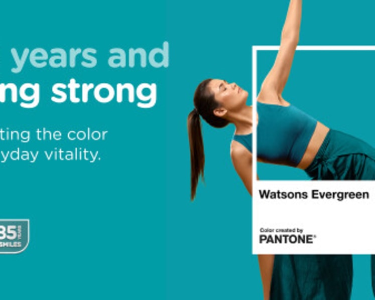 Watsons Unveils "Watsons Evergreen" with Pantone to Celebrate 185 Years of Trusted Care and Everyday Vitality