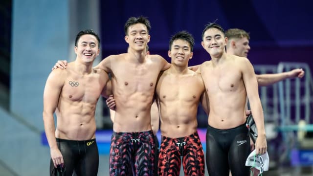 我国男子4乘100米自由泳决赛排名第五