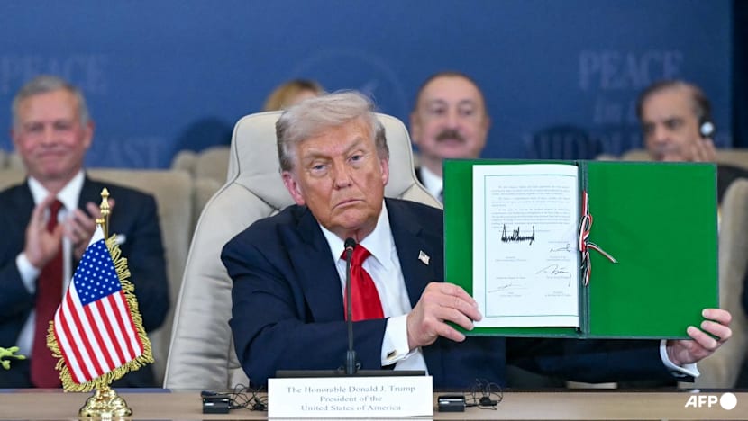 Trump hails 'tremendous day for Middle East' as leaders sign Gaza declaration Trump hails 'tremendous day for Middle East' as leaders sign Gaza declaration