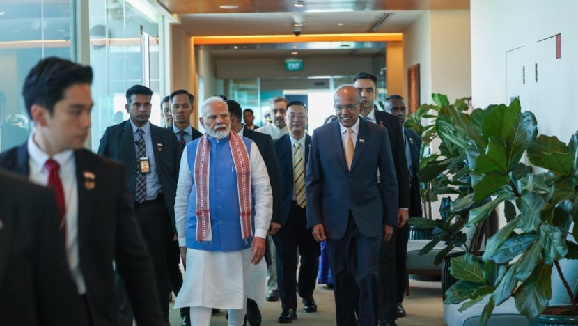 PM India Narendra Modi di SG bagi lawatan dua hari