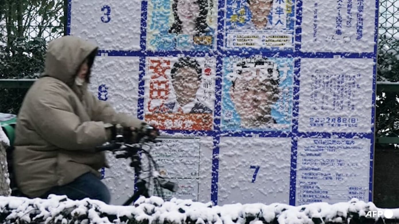 日本大选投票日遇大雪 民调：自民党料重夺国会多数