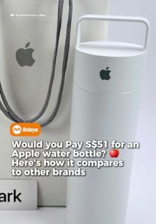 Apple’s latest viral product isn’t a new iPhone or MacBook — it’s a stainless steel water bottle, priced at US$40 and sold exclusively at the Apple Park Visitor Center in Cupertino. The limited-edition bottle is comparable, price-wise, to other premium insulated bottles from brands like Stanley, Owala and Hydro Flask. However, other insulated bottle options can be found through other retailers for a fraction of the price. So is this an example of the famous “Apple Tax”, or a fairly priced collector’s item for Apple fans? 🍎💧 #8dayssg #8dayssgtrending #apple #waterbottle #iphone 