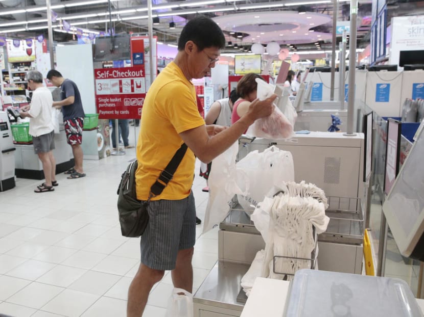 NTUC FairPrice said it saved the use of 15.6 million plastic bags in the last year following its "no plastic bag" trial at selected stores.